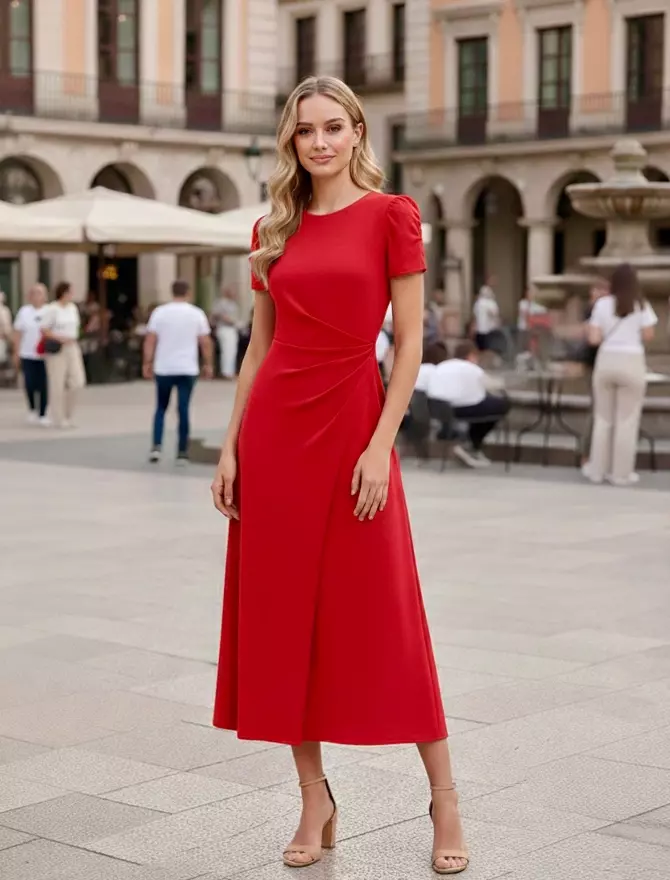 vestido claudia rojo