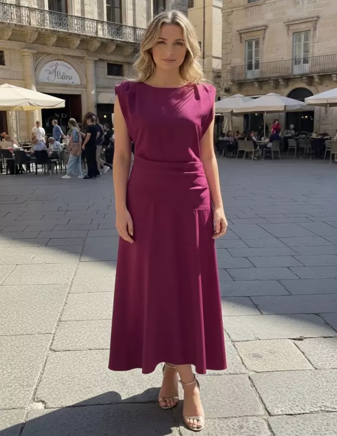 vestido silvina buganvilla